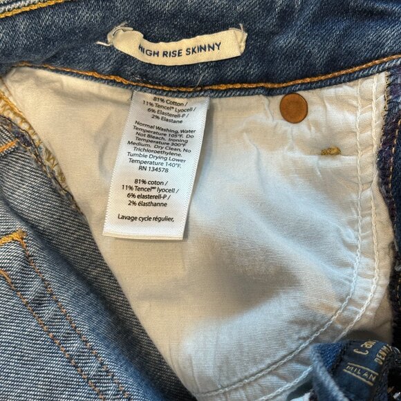 VIneyard Vines High Rise Skinny Blue Jeans Sz: 25 medium wash - Picture 5 of 10